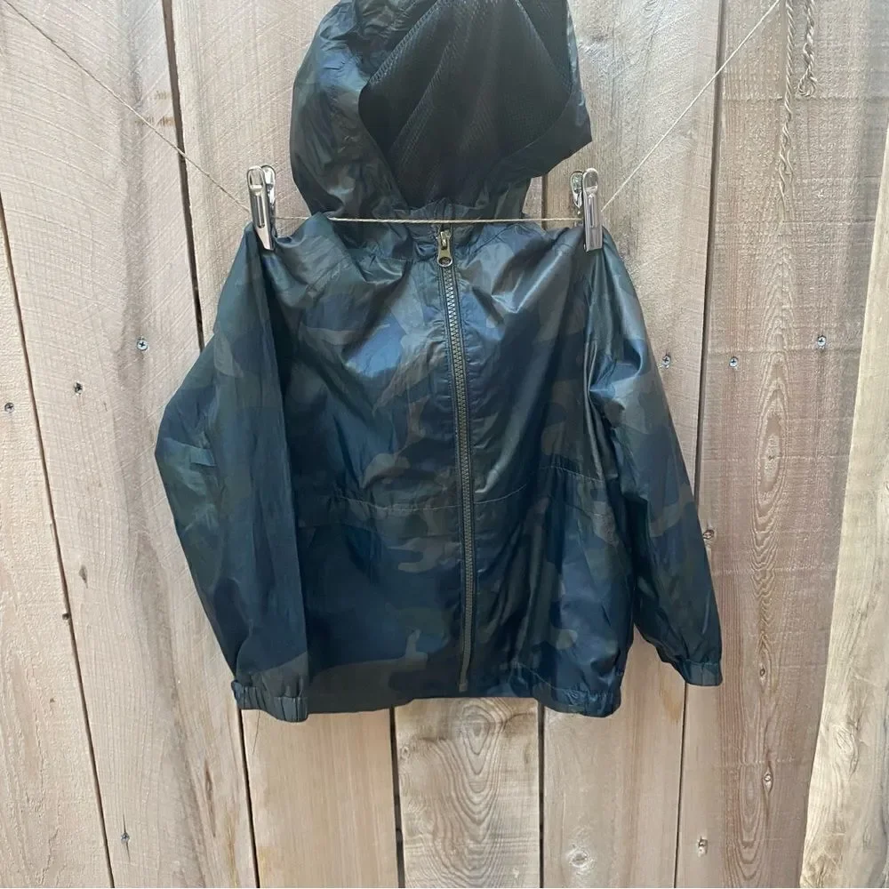 Mango kids wind breaker camouflage print jacket size 6/7 years